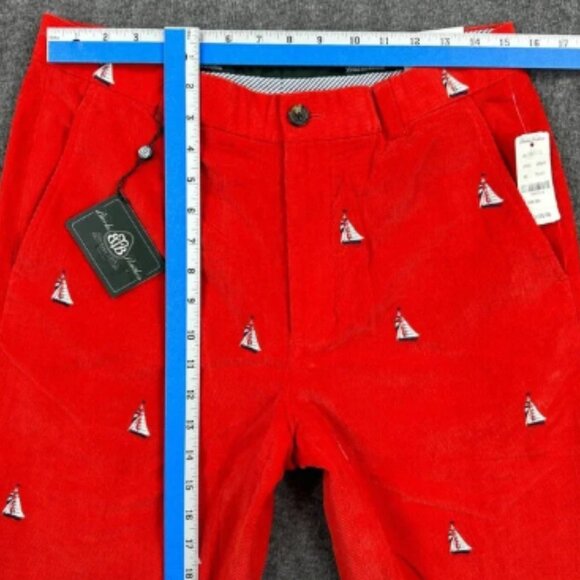 Brooks Brothers Country Club Pants Mens 33x32 Red Sailboat Corduroy Trousers NEW - Picture 9 of 12
